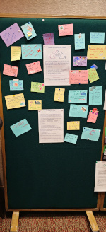 Diverity Celebration Board with lots of messages by attendees